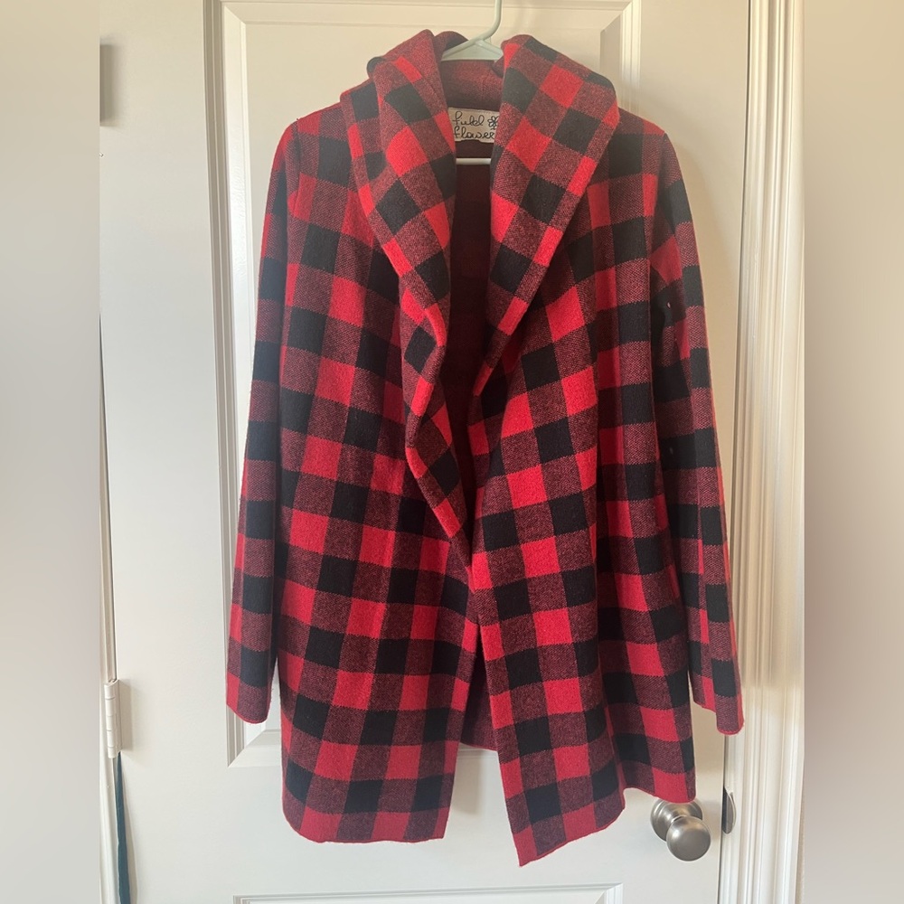 Anthropologie Field Flower Buffalo Plaid Wool Jacket